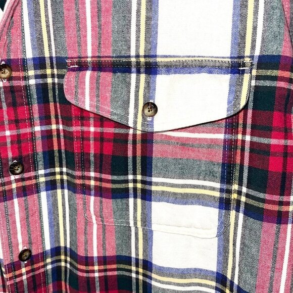 Eddie Bauer Legends Shirt Mens Size XL Plaid Flannel Cotton Button Front Pockets - Picture 6 of 12